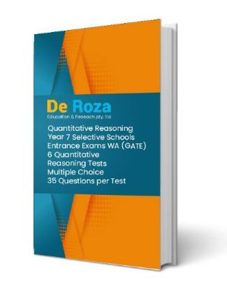 WA Set of 6 Quantitative Reasoning Tests - for the GATE (Gifted and Talented Secondary Selective Entry Program) entrance exam (for entrance into Western Australia selective schools) - Yr 6 for Yr 7 entry